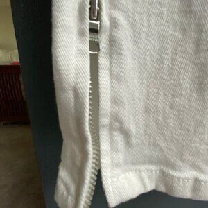 Ralph Lauren Skinny White Jeans with bottom zippers